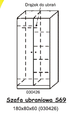 Szafa ubraniowa  S69