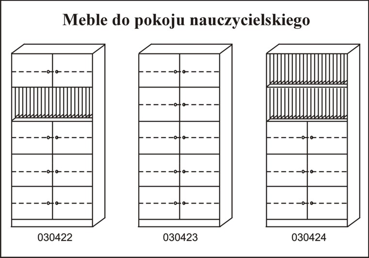 propozycja szaf do pokoju nauczycielskiego - szafy indywidualne i na dzienniki