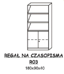 Regał na czasopisma  R03