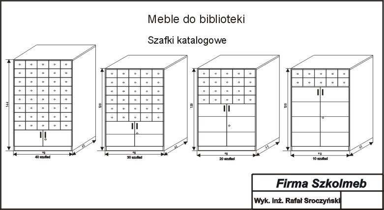 Pozostałe propozycje szafek katalogowych